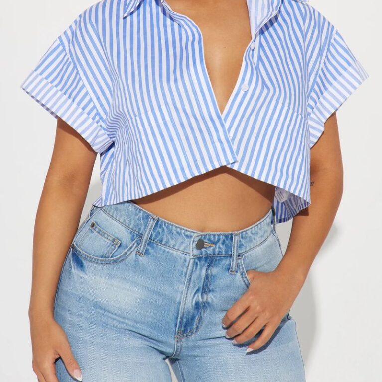 Beachside Babe Striped Shirt