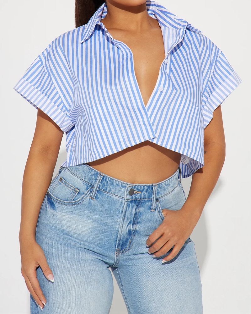 Beachside Babe Striped Shirt