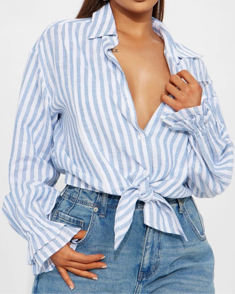 Easy Breezy Striped Linen Shirt