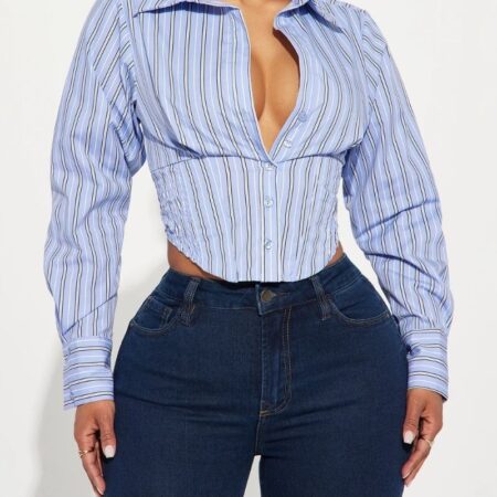 Endless Talks Striped Corset Top