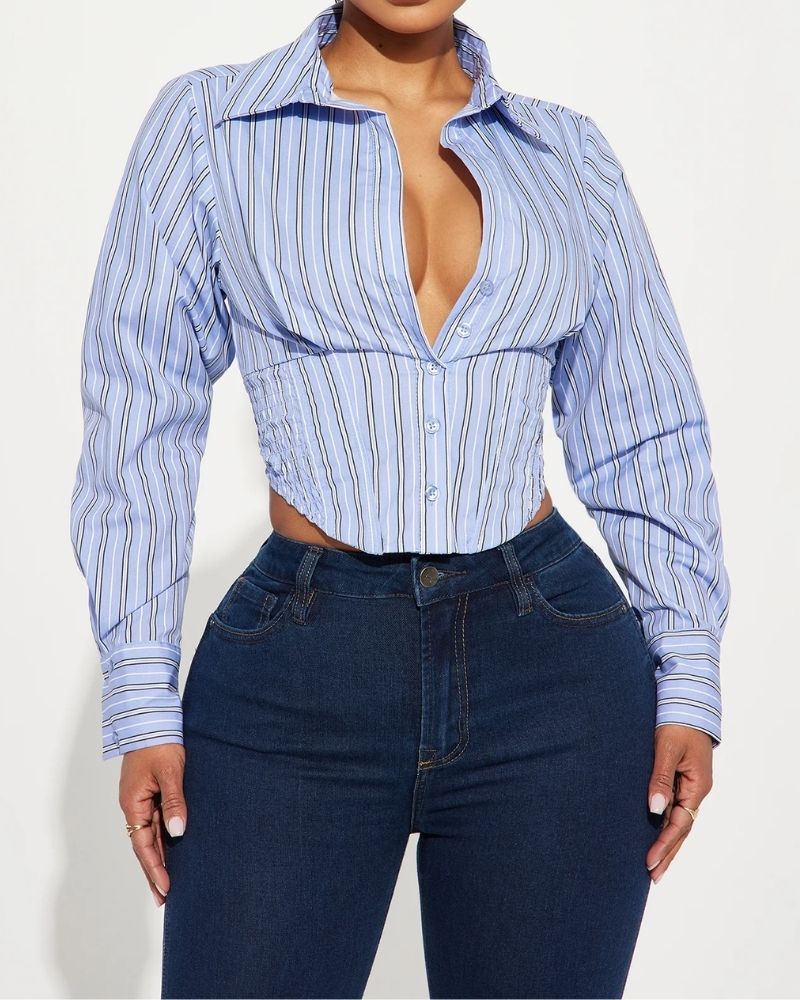 Endless Talks Striped Corset Top