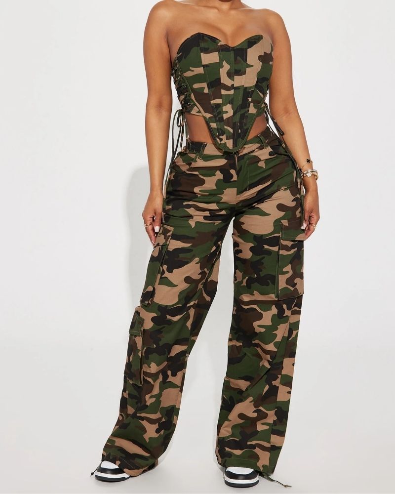 Nikki Camo Pant Set