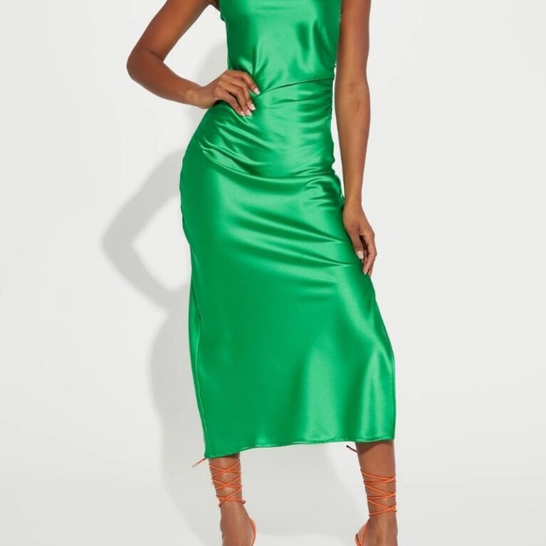 Sierra Satin Midi Dress