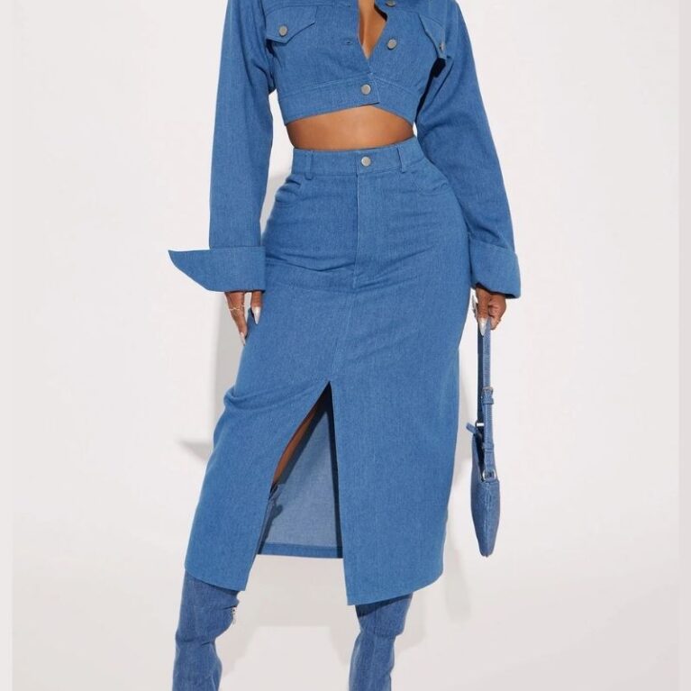 Simply Yours Denim Skirt Set