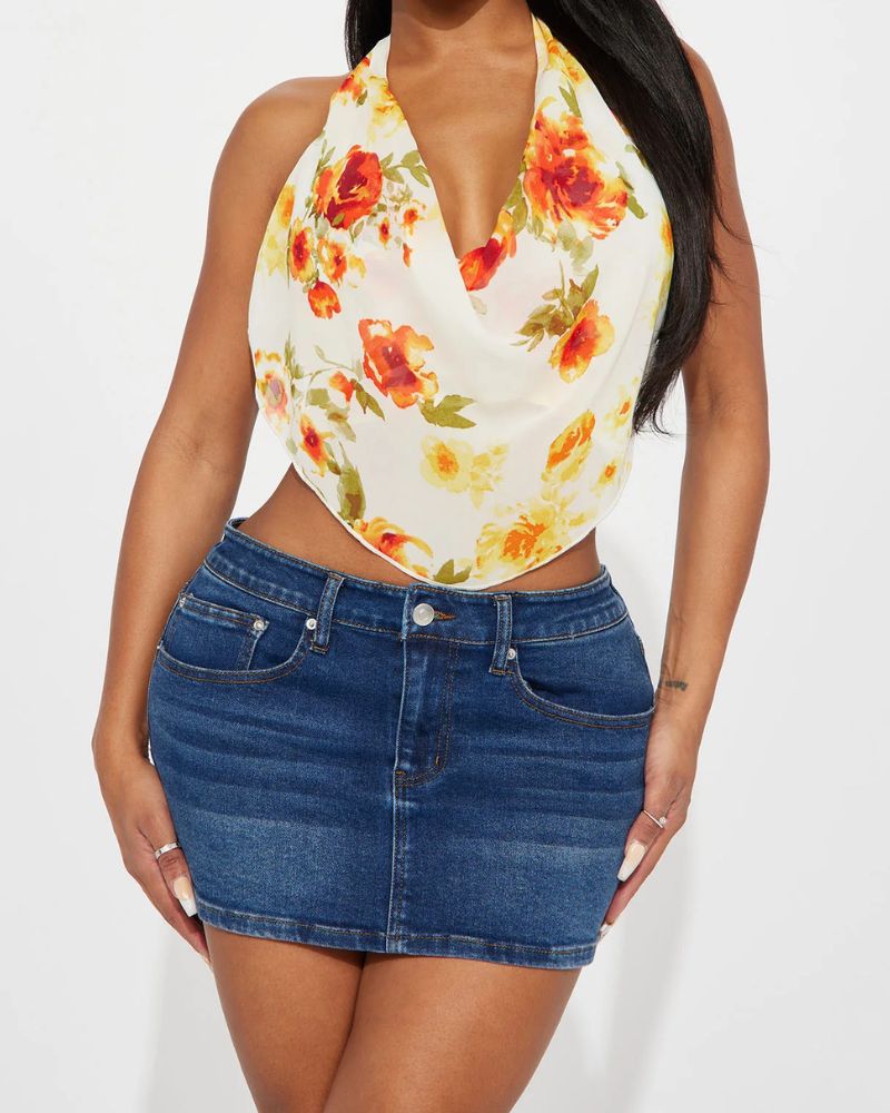 Special Effects Floral Halter Top